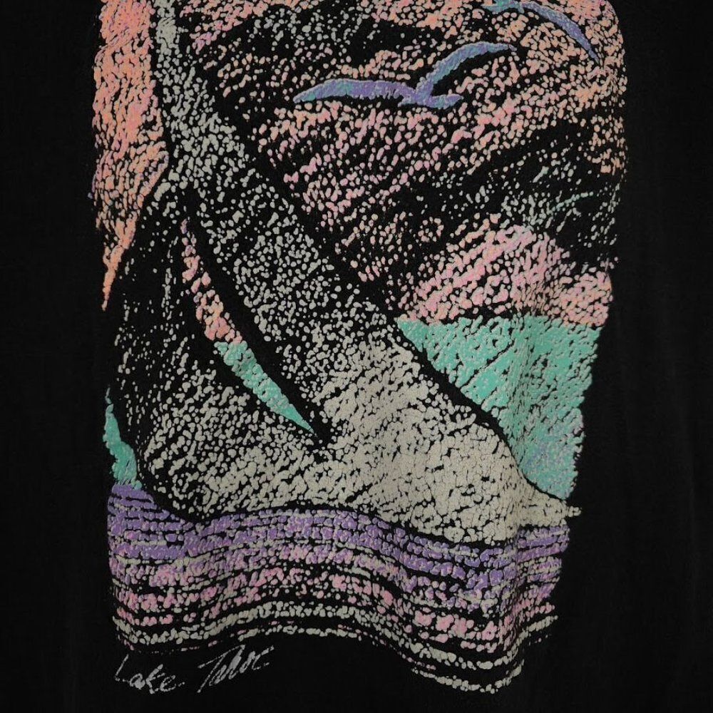 Vintage Lake Tahoe Sailing T Shirt Mens Size XL 80s Travel Destination Yacht USA - Picture 2 of 6
